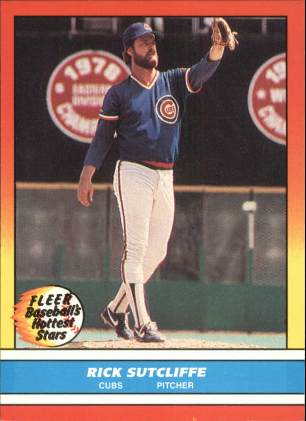 1988 Fleer Hottest Stars Baseball Cards        042      Rick Sutcliffe